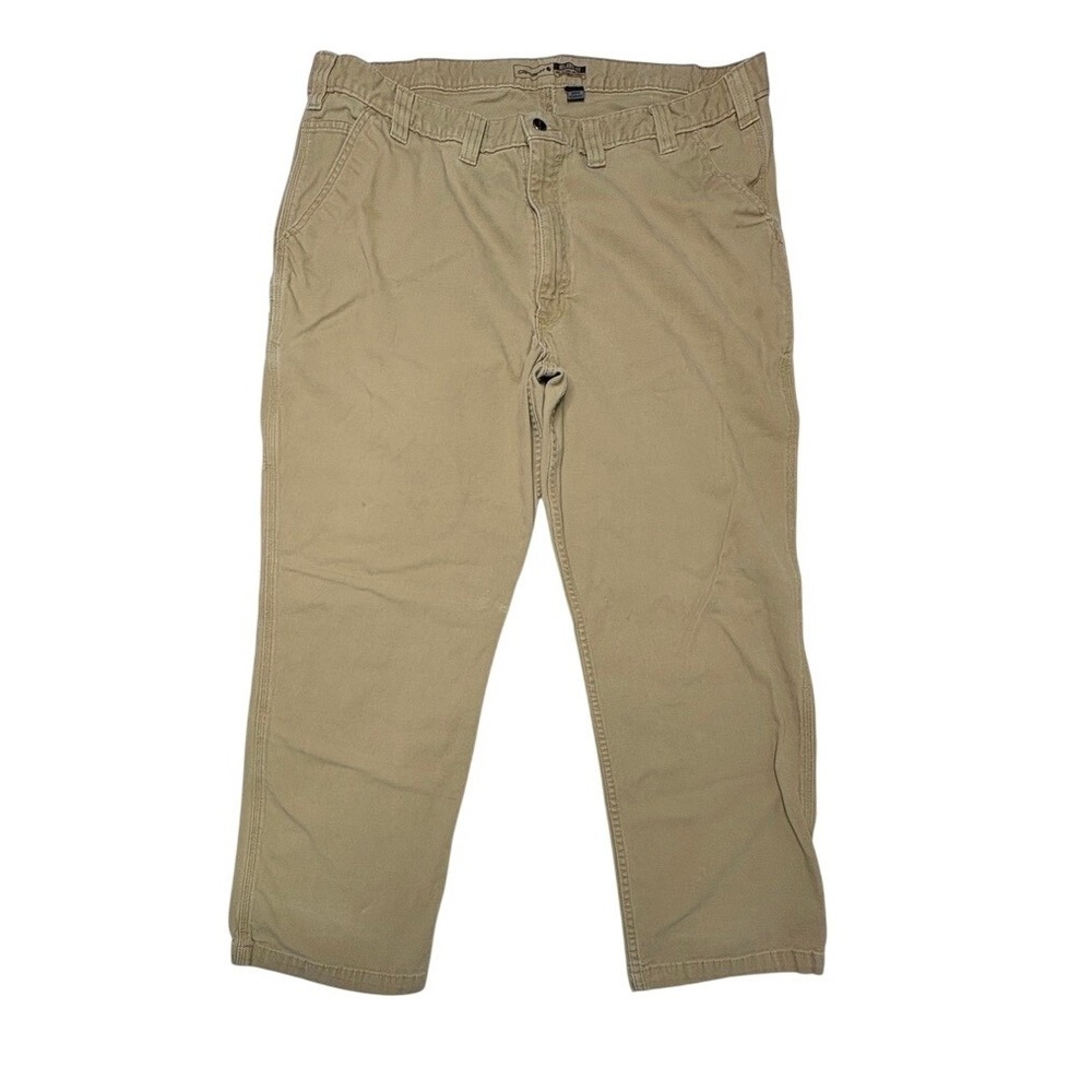 Carhartt Rugged Flex Relaxed Fit Canvas Work Pants 44 Khaki Utility Stretch